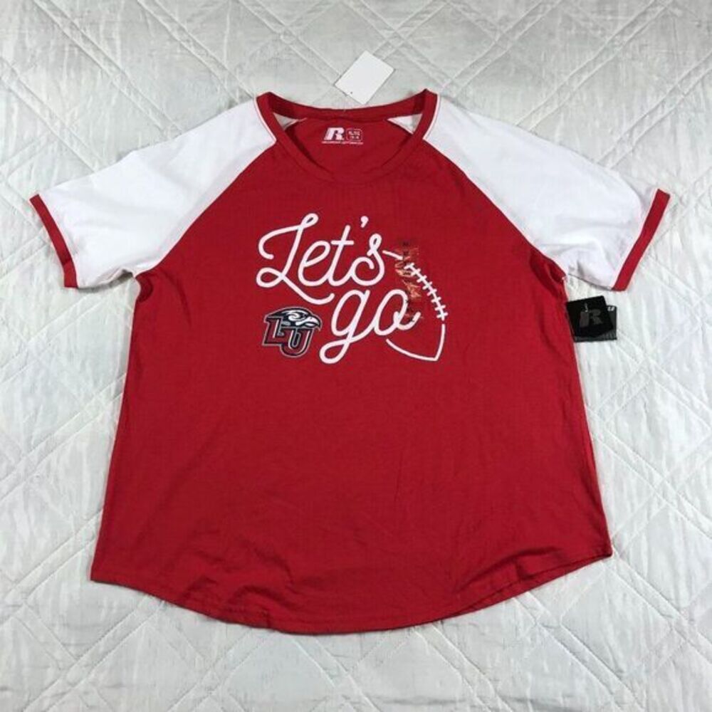 LU Liberty University Womens Red‎ Russell T shirt XL nwt